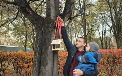 Мастер класс «Кормушка для белочек и птиц»