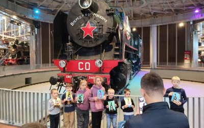 Наши семьи отметили день рождения Музея железных дорог России!