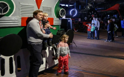 Наши семьи отметили день рождения Музея железных дорог России!