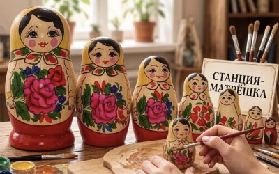 Мастер-класс по росписи матрешек &laquo;Станция-матрешка&raquo;