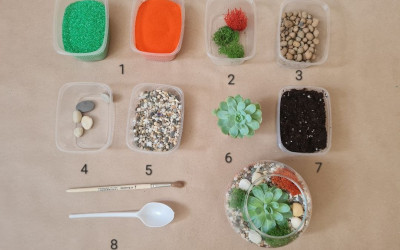 Создай уникальный уютный уголок у себя дома! В Свердловском семейном клубе прошел мастер-класс по созданию флорариума.